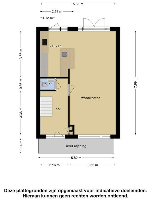 Plattegrond 1 van Graaf Willemstraat 9