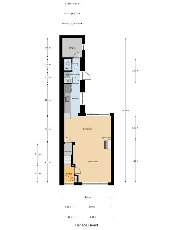 Plattegrond 1 van Wagenaarstraat 16