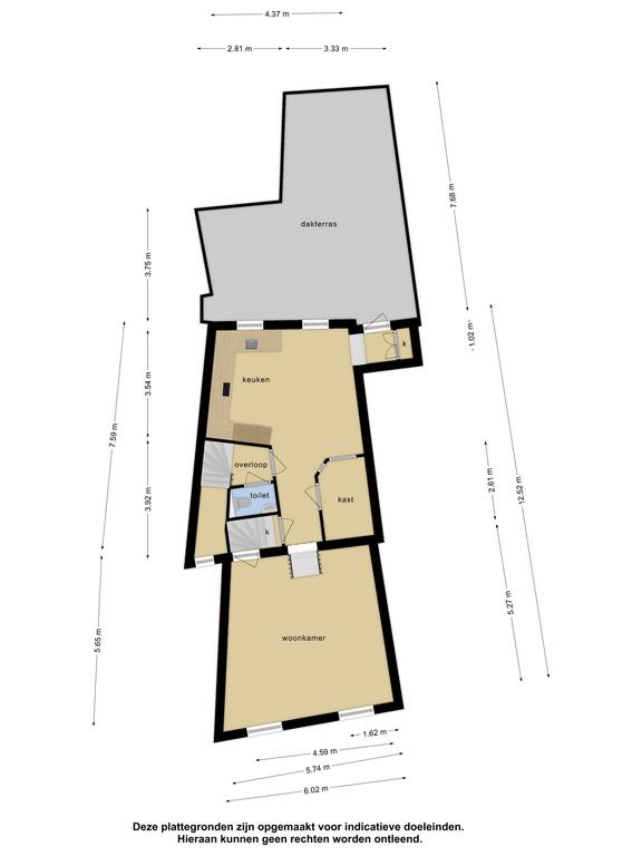 Plattegrond 1 van Westerstraat 40d