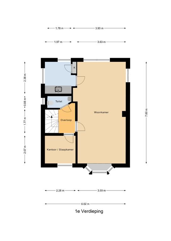 Plattegrond 1 van Staaleversgracht 7