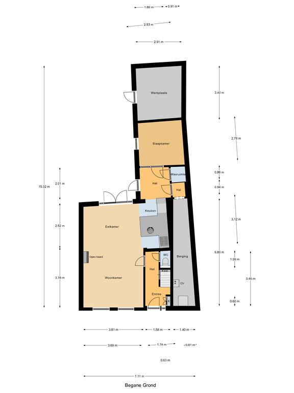 Plattegrond 1 van Noorder Boerenvaart 65