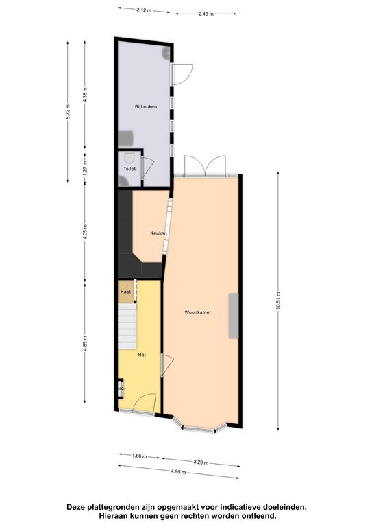 Plattegrond 1 van Oosterhavenstraat 34