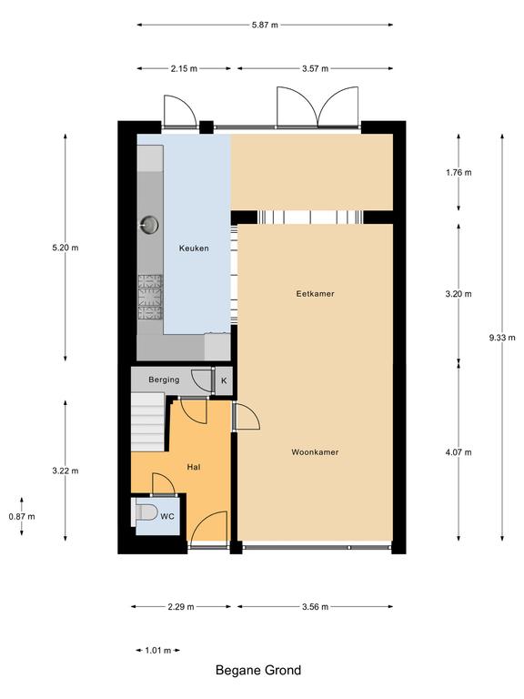Plattegrond 1 van Tureluurstraat 40