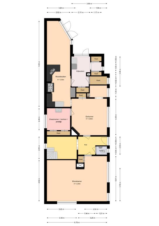 Plattegrond 1 van Pieter Janszoon Jongstraat 103