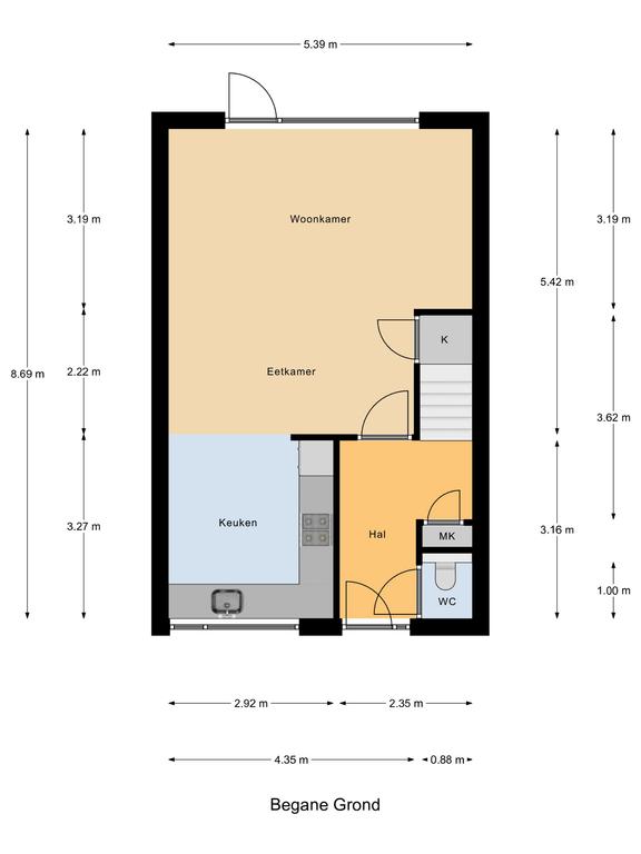 Plattegrond 1 van Voor Anker 5