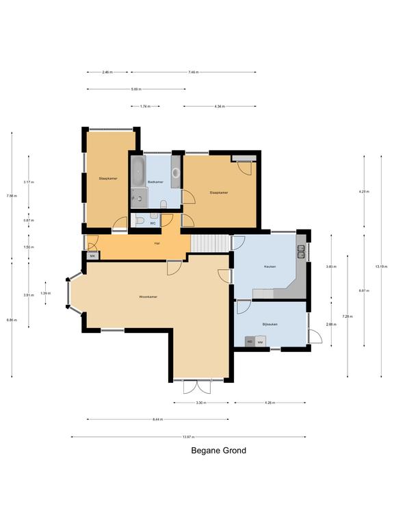Plattegrond 1 van Westeinde 92