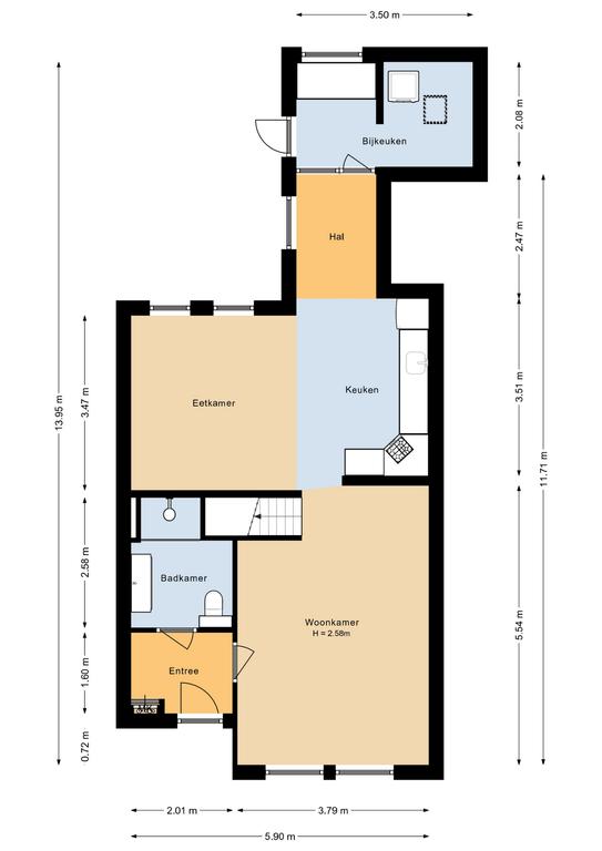 Plattegrond 1 van Frieseweid 19