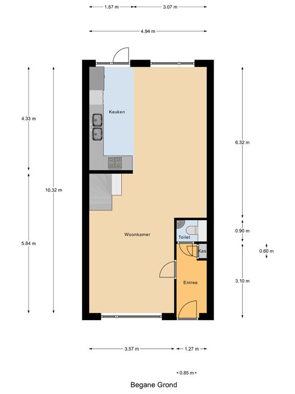 Plattegrond 1 van Roerdompstraat 29