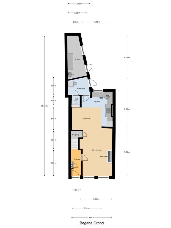 Plattegrond 1 van H J Schimmelstraat 2