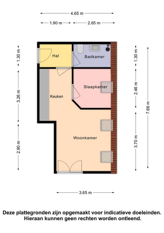 Plattegrond 1 van Westerstraat 206g