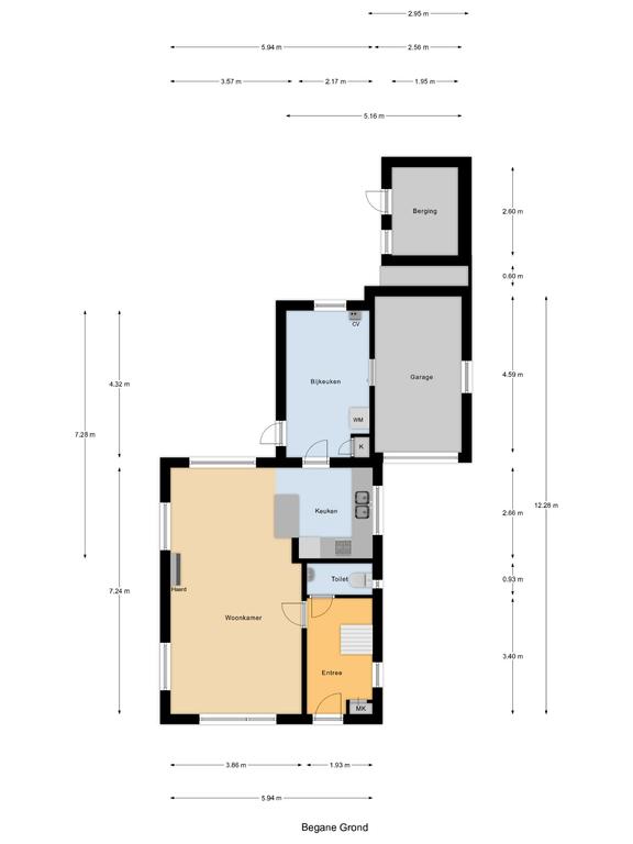 Plattegrond 1 van Bakkerstraat 77