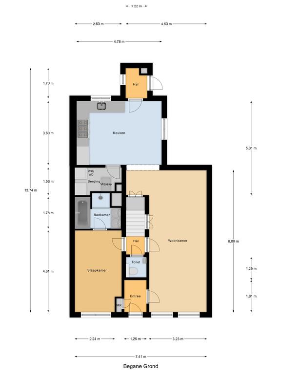 Plattegrond 1 van Paulus Potterstraat 16