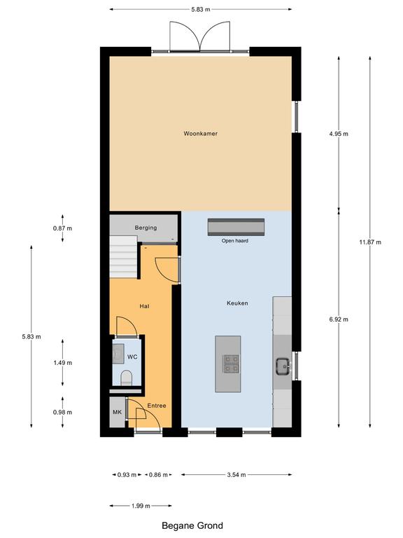Plattegrond 1 van Peperstraat 4