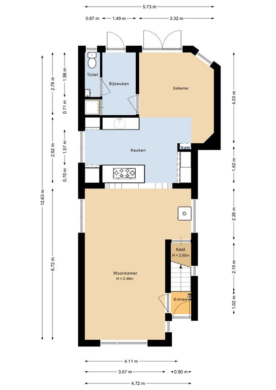Plattegrond 1 van Sint Nicolaasstraat 21