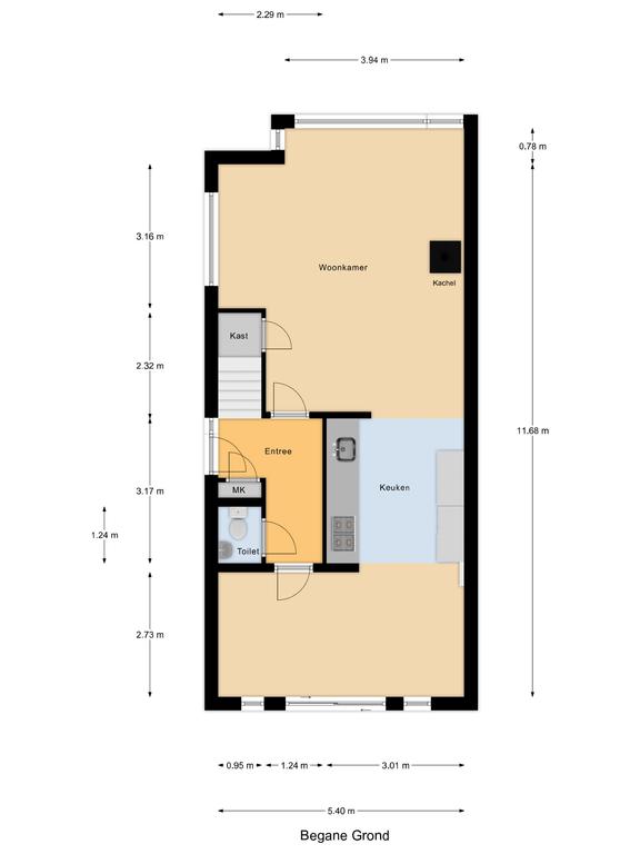 Plattegrond 1 van Onder Zeil 24