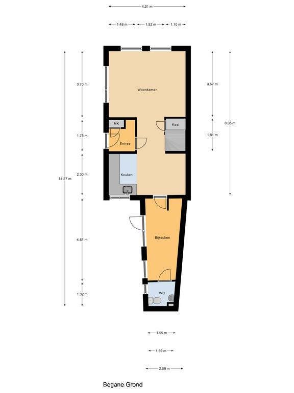 Plattegrond 1 van Driebanen 11