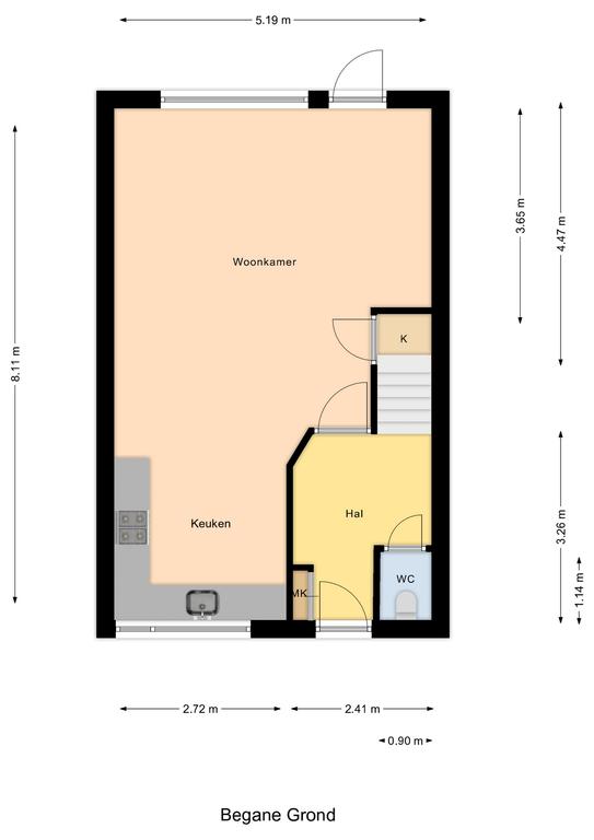 Plattegrond 1 van Rietdekkerstraat 35