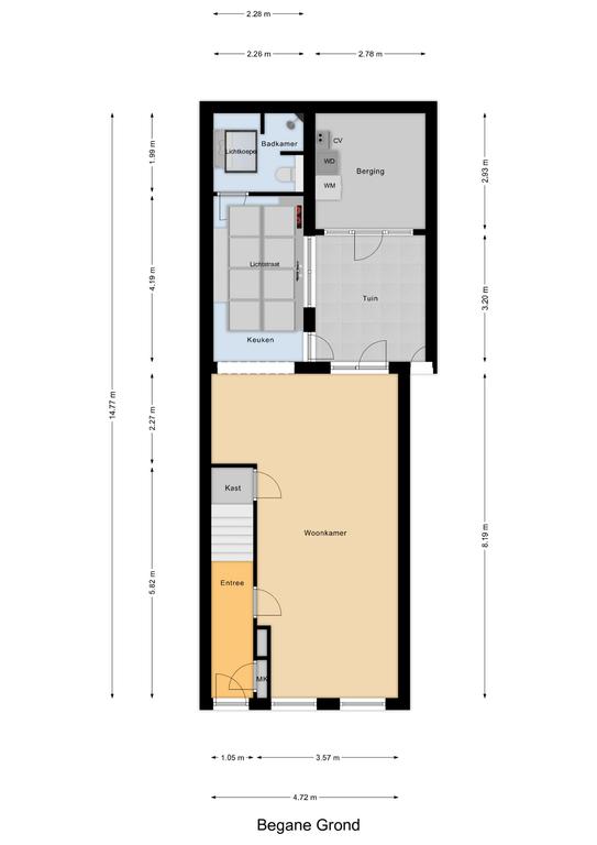 Plattegrond 1 van Breedstraat 141