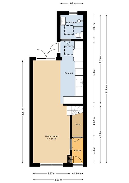 Plattegrond 1 van Zuider Havendijk 59