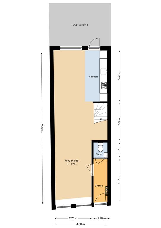 Plattegrond 1 van Zuider Havendijk 68