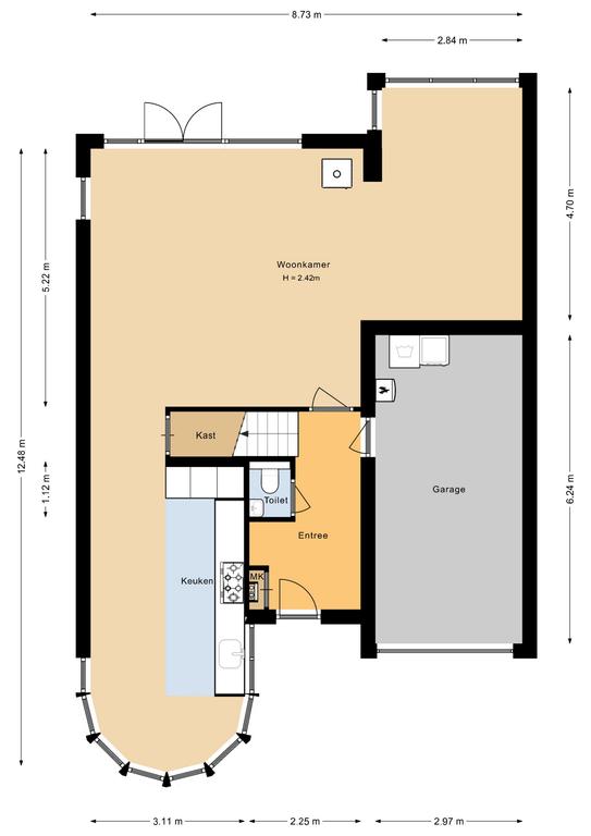 Plattegrond 1 van Meindertsloot 8