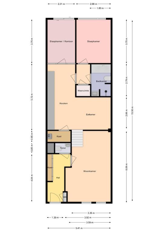 Plattegrond 1 van Vette Knol 77