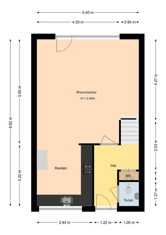 Plattegrond 1 van Voor Anker 12