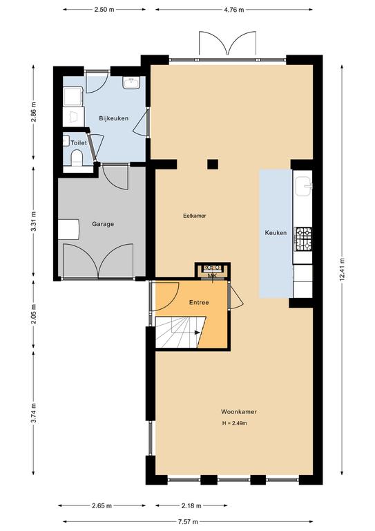 Plattegrond 1 van Sebastiaan Centenweg 133