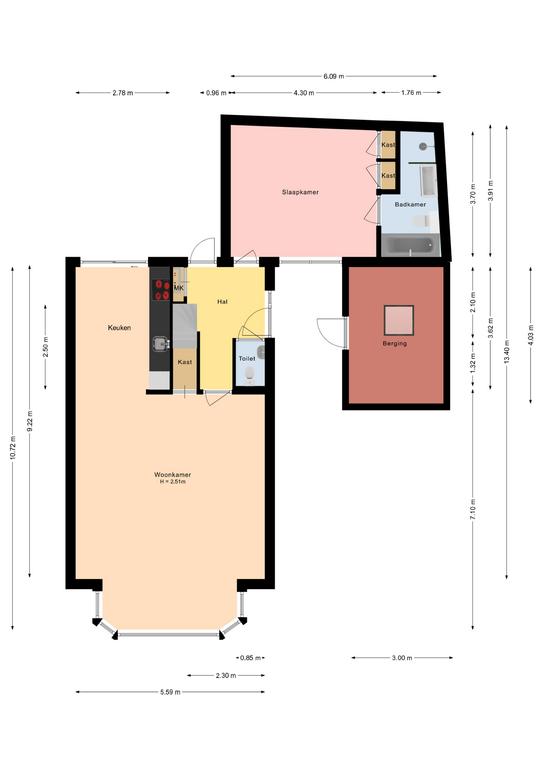 Plattegrond 1 van Zesstedenweg 6