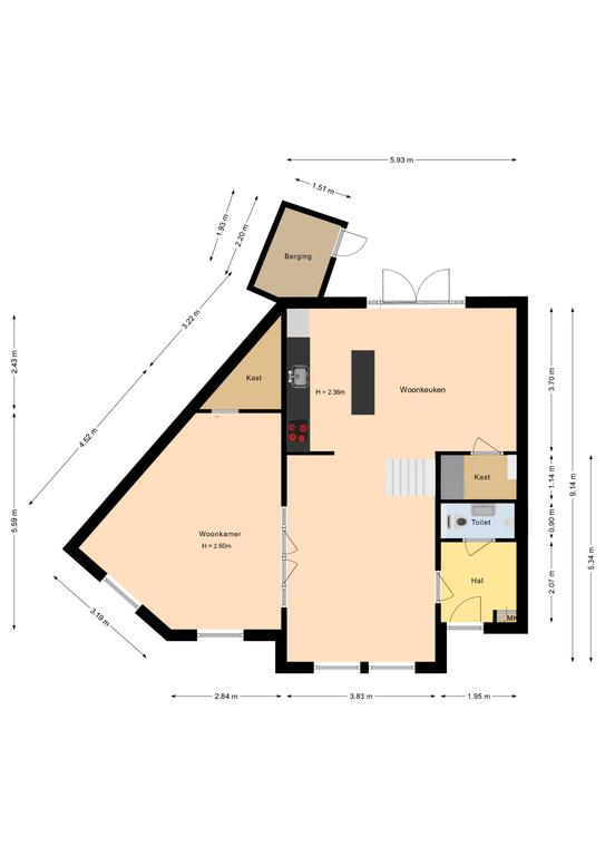 Plattegrond 1 van Frieseweid 9