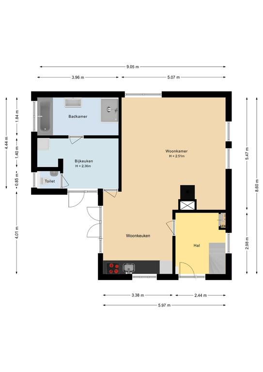 Plattegrond 1 van IJmertstraat 12