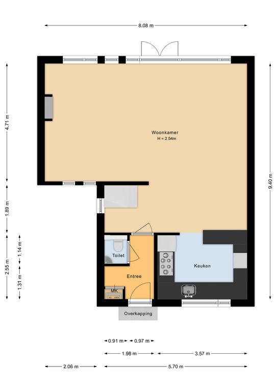 Plattegrond 1 van Kapittel 12