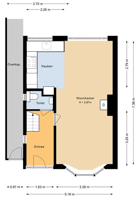Plattegrond 1 van Kruislaan 4