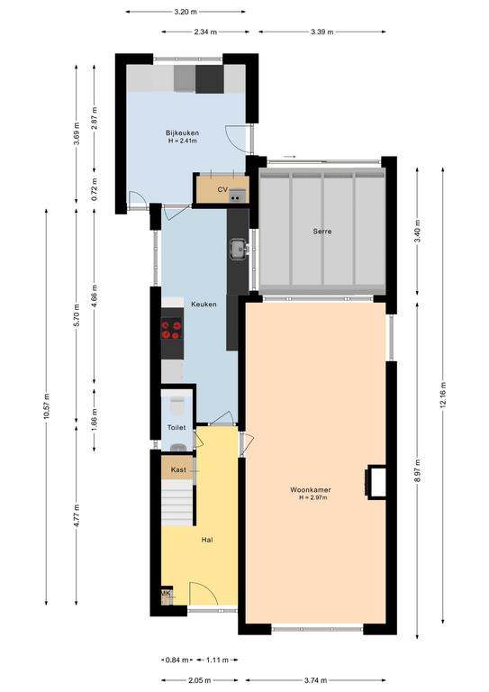 Plattegrond 1 van Kuipersdijk 34