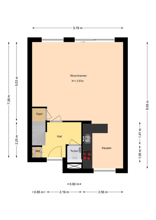 Plattegrond 1 van De Laars 52