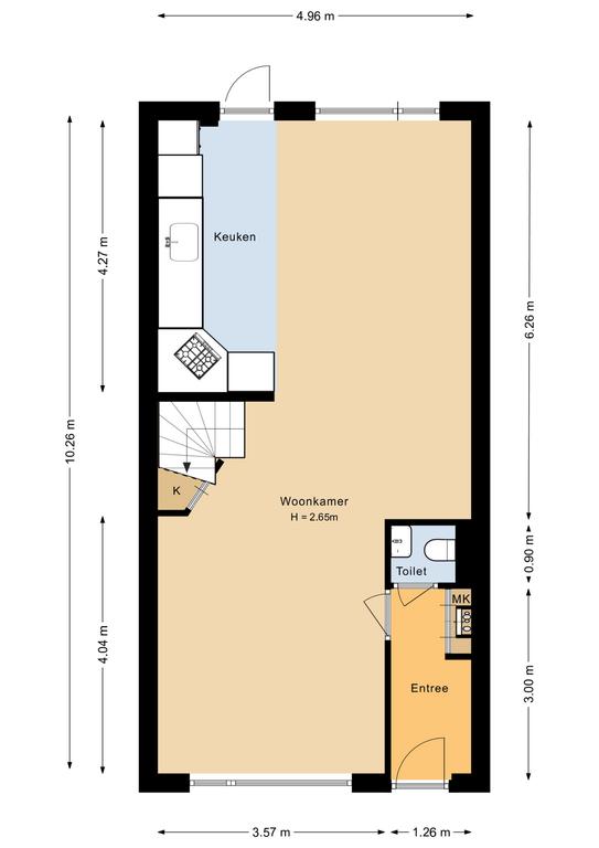 Plattegrond 1 van Roerdompplein 19
