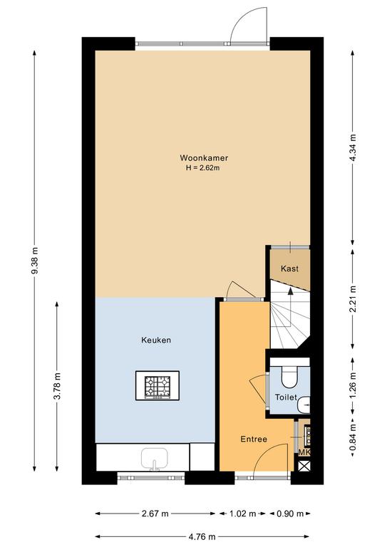 Plattegrond 1 van Om de Lande 25