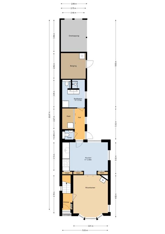 Plattegrond 1 van Bakkerstraat 19