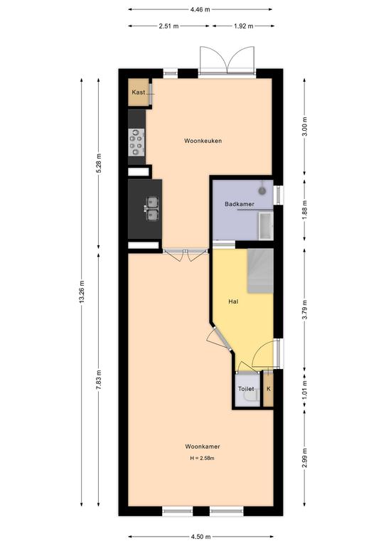Plattegrond 1 van Broekerhavenweg 243