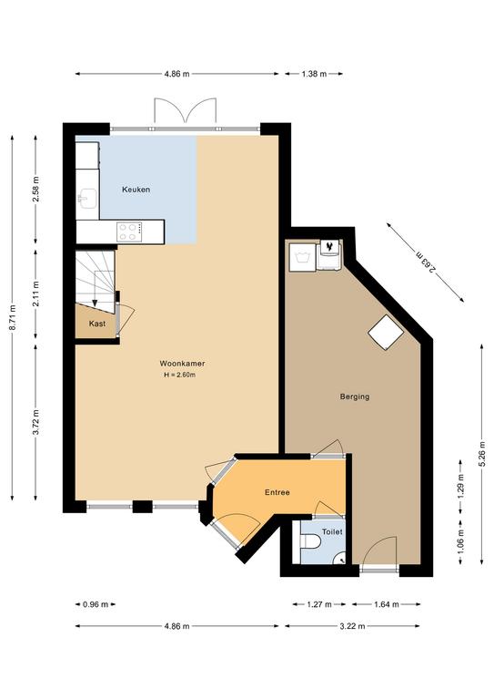 Plattegrond 1 van Vierkant 22