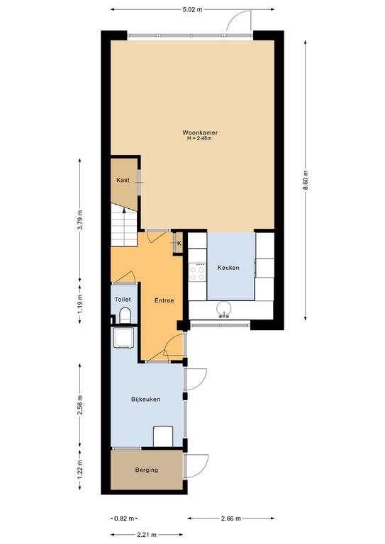 Plattegrond 1 van Haverstraat 14