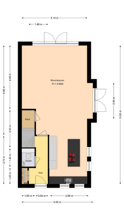 Plattegrond 1 van Waterweide 115