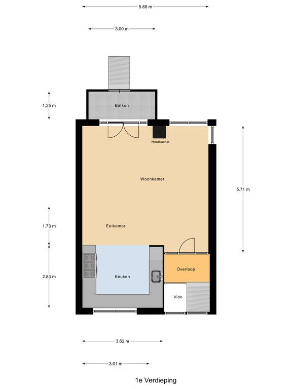 Plattegrond 1 van Melkbon 13