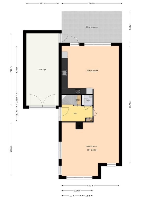 Plattegrond 1 van Voor de Boeg 8