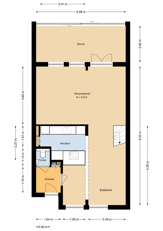 Plattegrond 1 van Klaverweid 17