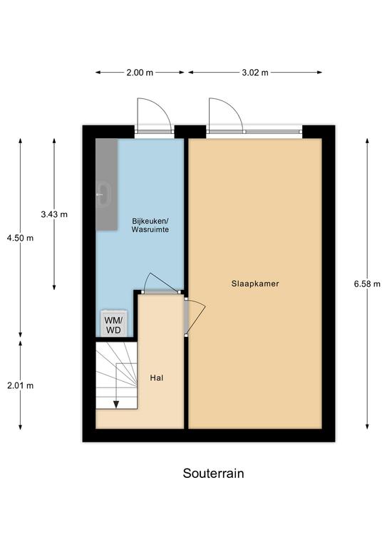 Plattegrond 1 van Westeinde 38