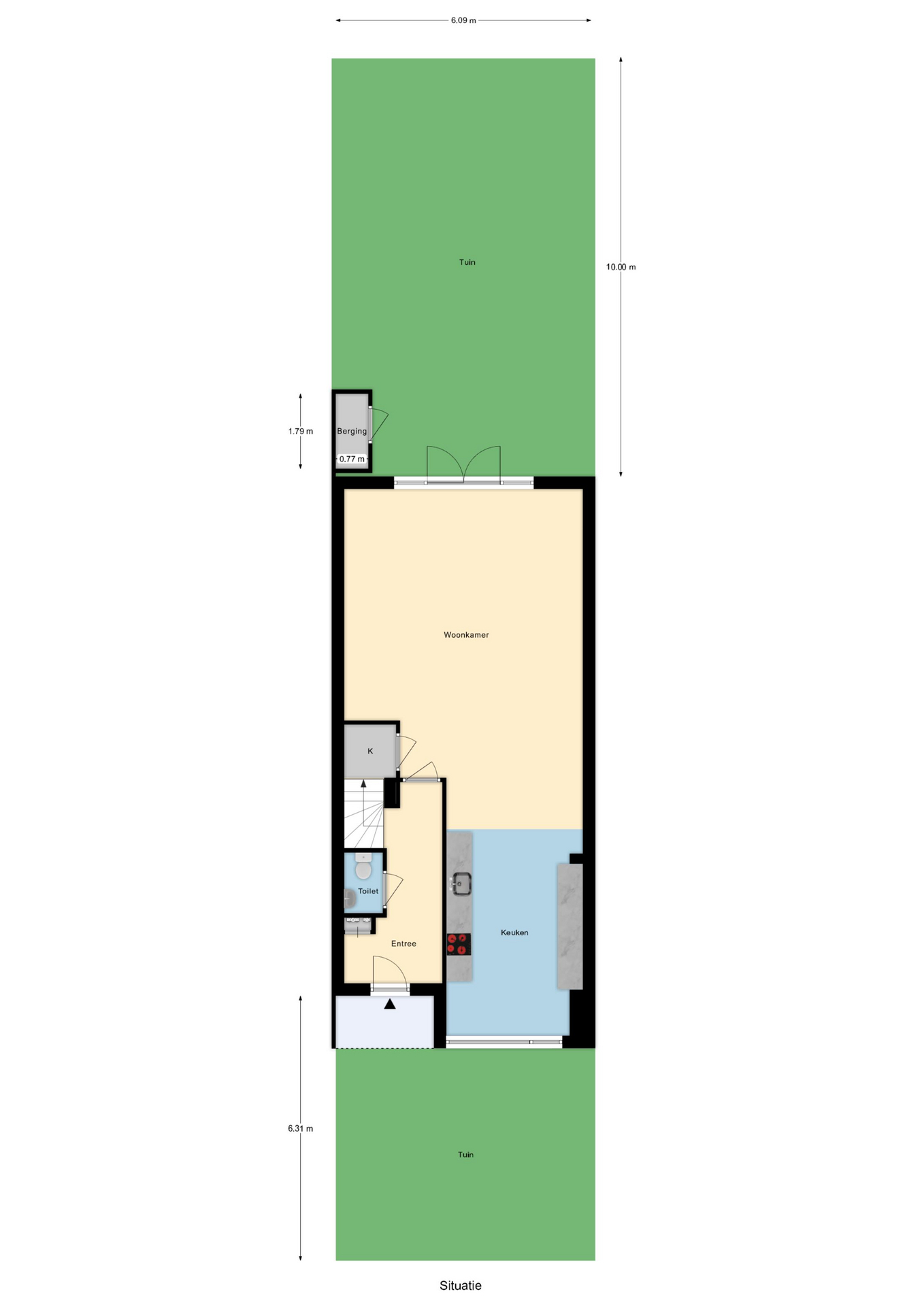 Plattegrond 1 van Prinses Amaliastraat 18