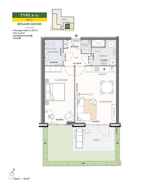 Plattegrond 1 van Meeuwensingel [Bwnr. B01] 0ong