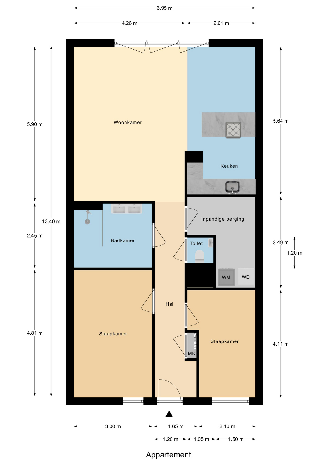 Plattegrond 1 van Oppert 186