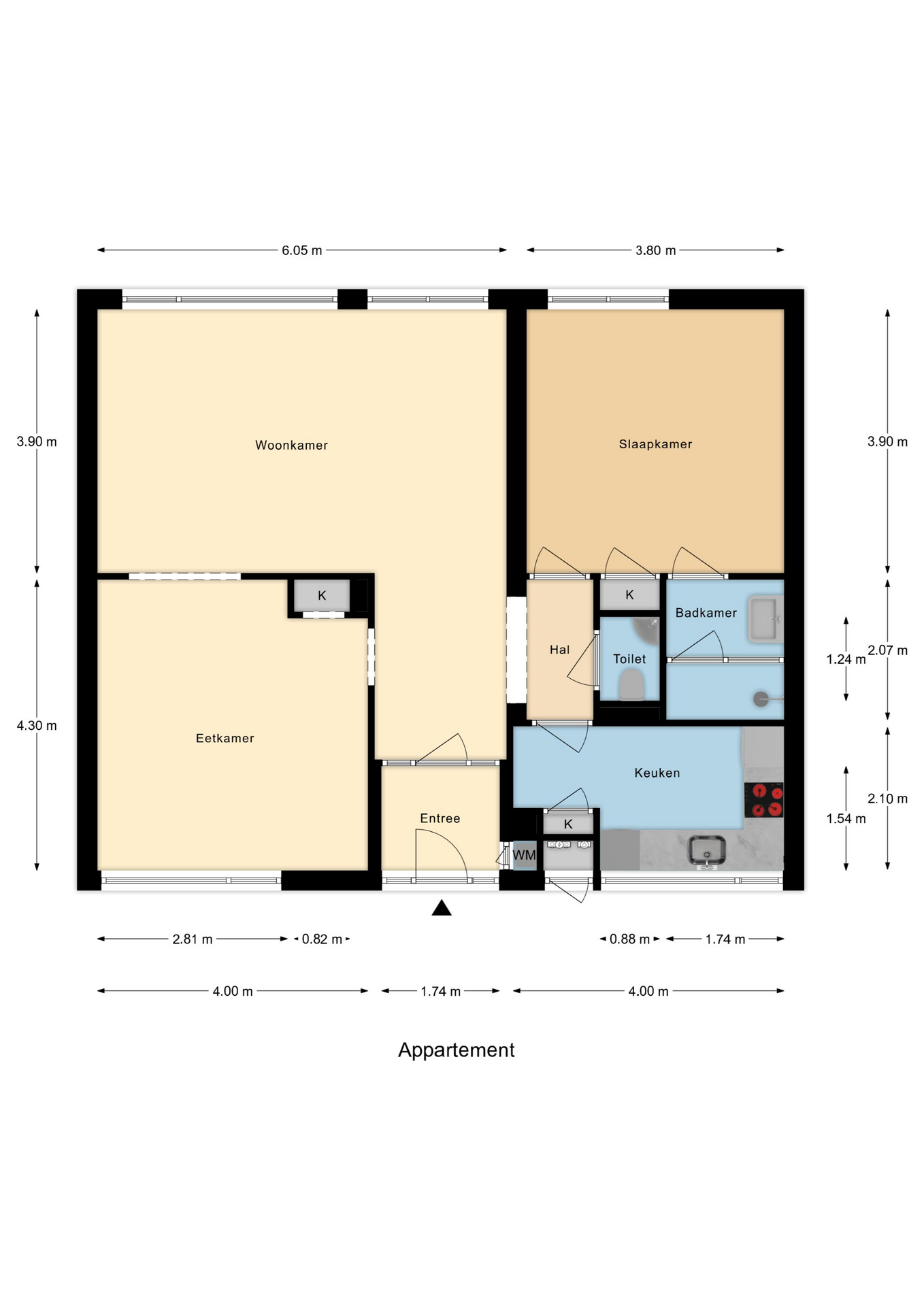 Plattegrond 1 van Mariniersweg 77